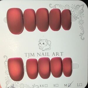 Burgundy Press-On Nails